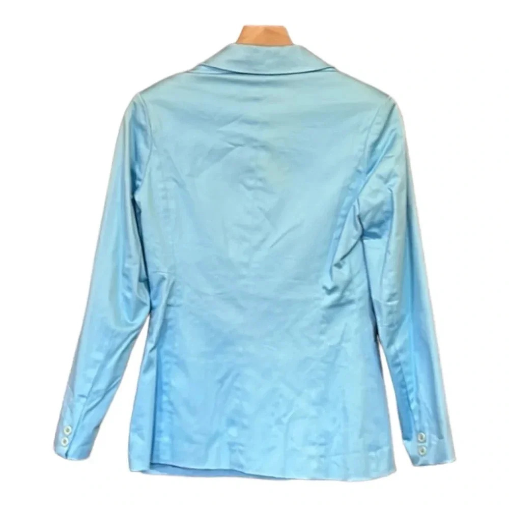 Gap Light Blue Button Closure Blazer Jacket Size 4 NWT - Picture 2 of 9